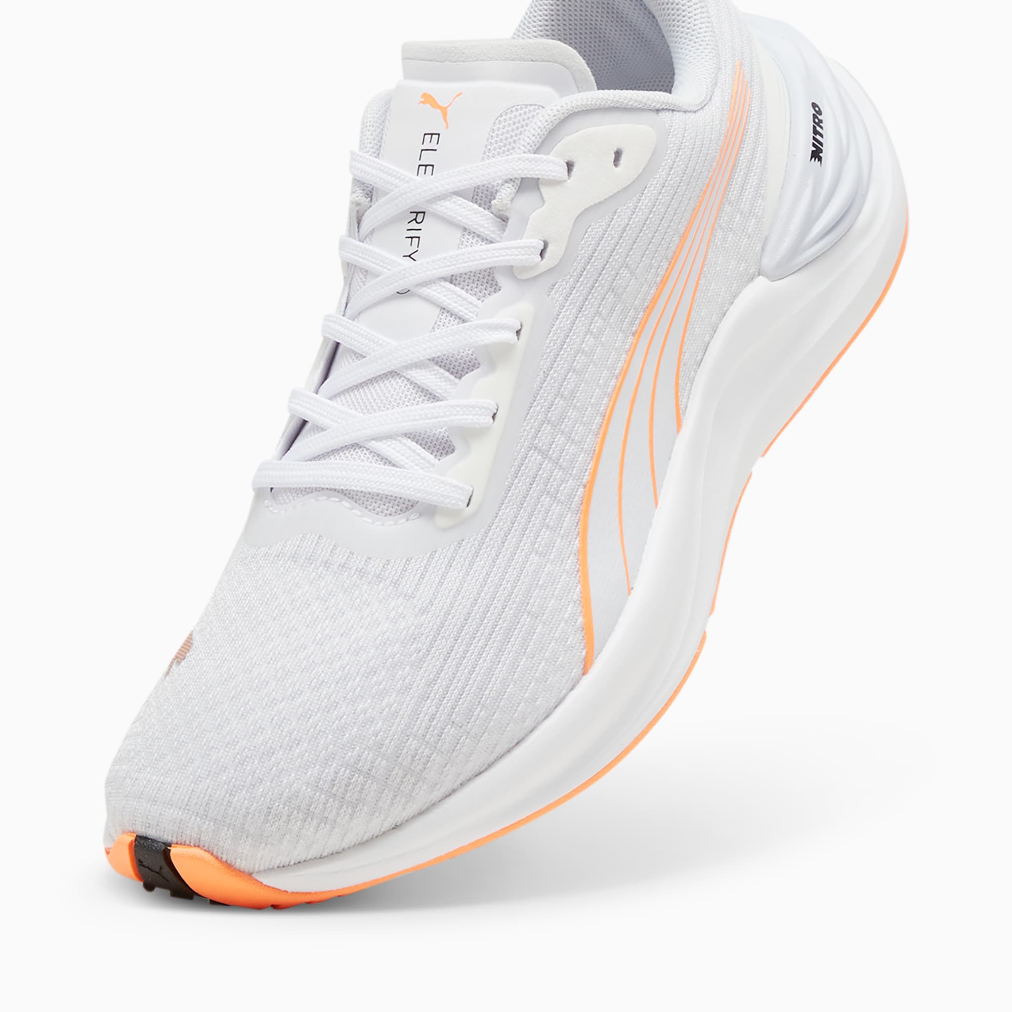 PUMA Electrify NITROâ¢ 3 hardloopschoenen voor Dames, Zilver/Wit